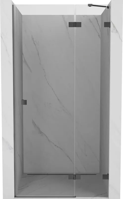 Mexen Lunar ușă de duș batantă dreapta 80 cm, transparent, gun metal - 834-080-000-95-00-P