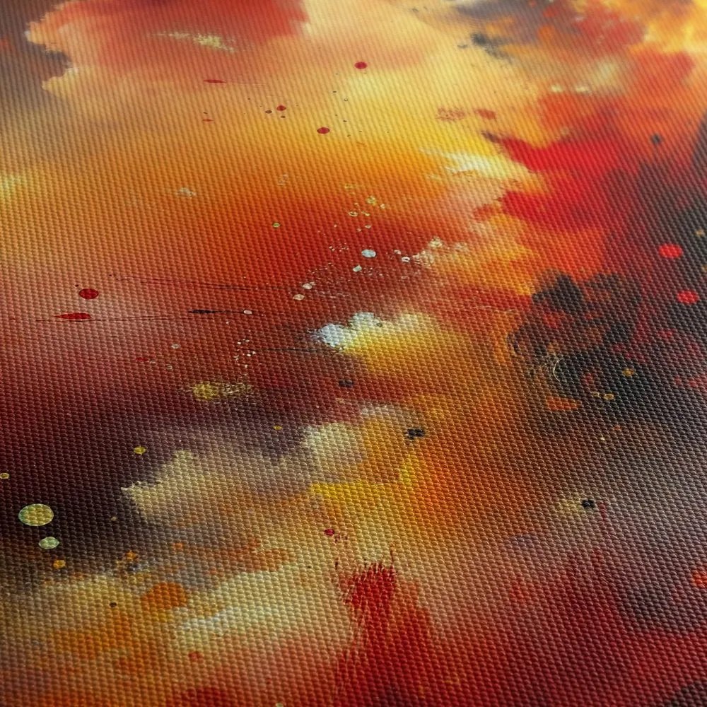 Tablou furtună abstractă în flăcări