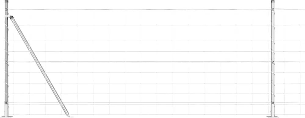 vidaXL Stâlp de gard. Galvanizat 50 x 1 m Oțel