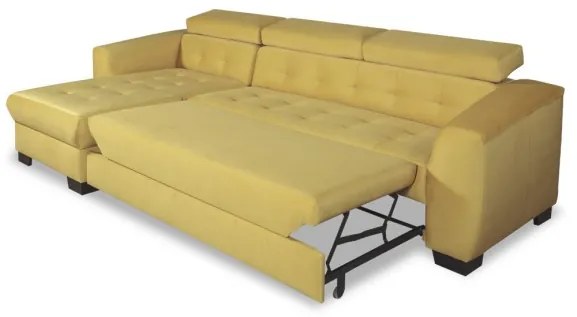Coltar extensibil Karma Stanga, 5 Locuri, Galben, 291 x 177 x 86 Cm
