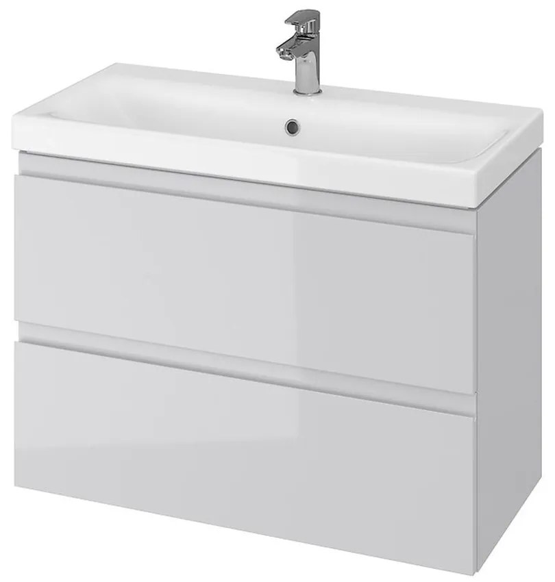Dulap pentru lavoar, 57x80x38cm, 2 sertare, gri 800 mm, Gri