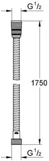 Furtun de dus Grohe Movario antirasucire 1750 mm-28025001