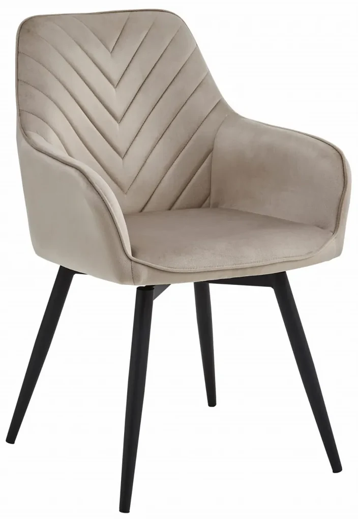 Scaun de masa rotativ NANA360 VELVET, bej