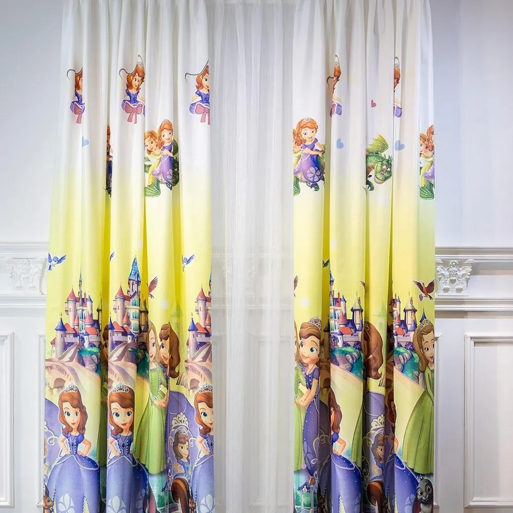 Set Complet Perdea + Draperie dormitor pentru copii Sofia - 400 cm