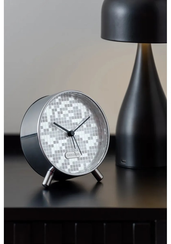 Karlsson 6004SI ceas cu alarmă design argintiu,diametru 11 cm