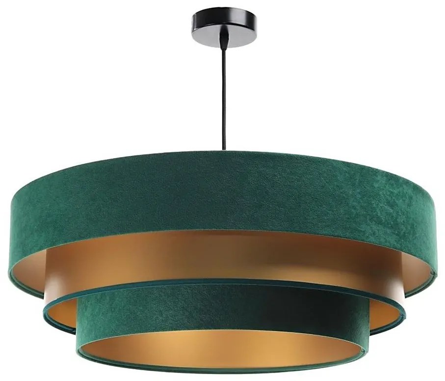 Lustr TRINITI 1xE27/60W/230V verde/auriu pe cablu