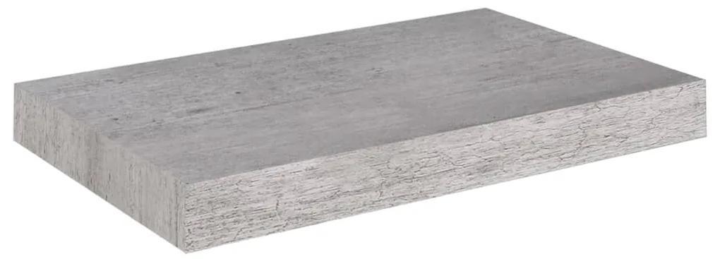 326591 vidaXL Raft de perete suspendat, gri beton, 40x23x3,8 cm, MDF