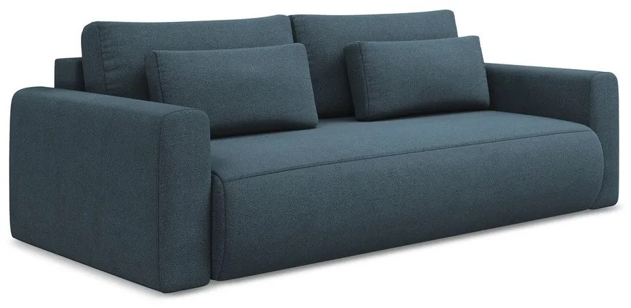 Canapea albastră extensibilă/cu spațiu de depozitare 238 cm Kapua – Makamii