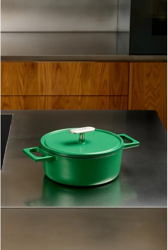 Cratiță cu capac din fontă 2 l adecvată pentru plita cu inducție Mattia 3.0 – FABINI