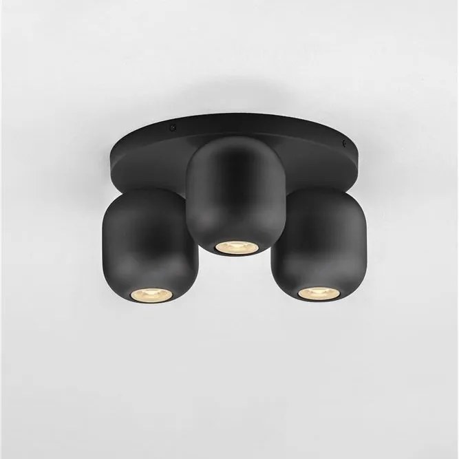 Plafoniera cu 3 spoturi metal negru MARLIN