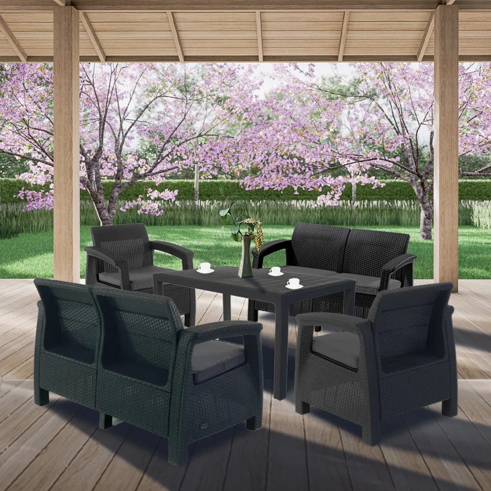 Set de mobilier de grădină Corfu Fiesta II duo cu masă melodică