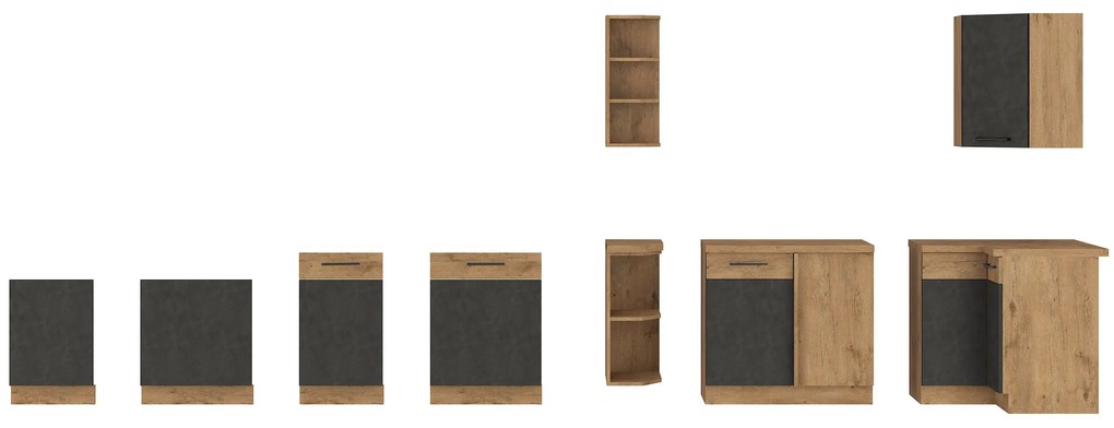 Dulap superior de bucătărie Virion 40 G 72 1F (stejar lancelot + matera). 1032591