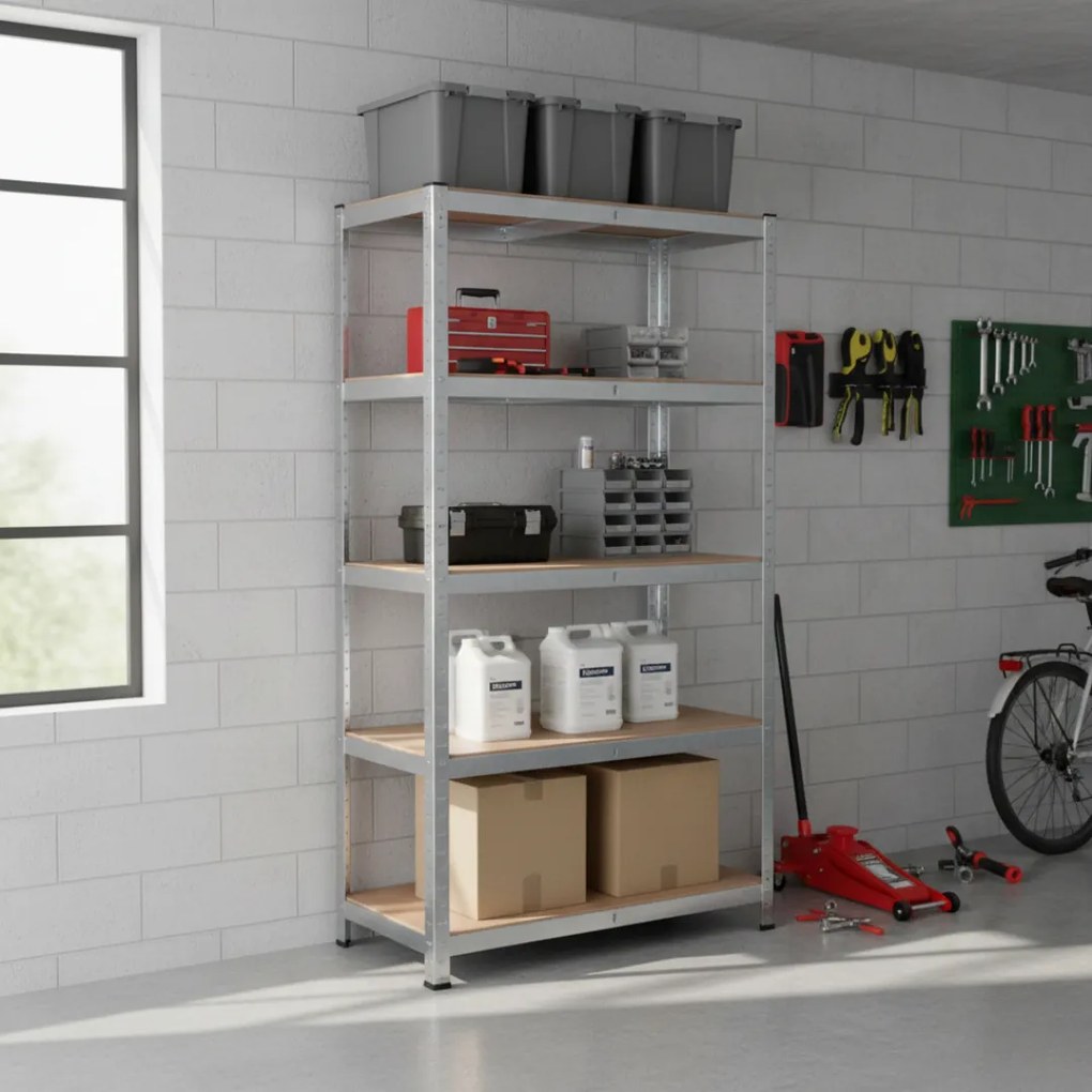 Raft cu capacitate mare HEAVY, max. 875kg, 90x40x180cm, argintiu Jurhan