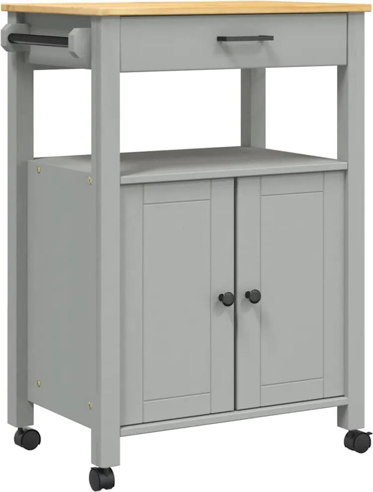 vidaXL Cărucior de bucătărie „MONZA”, 60x40x88,5 cm, lemn masiv de pin