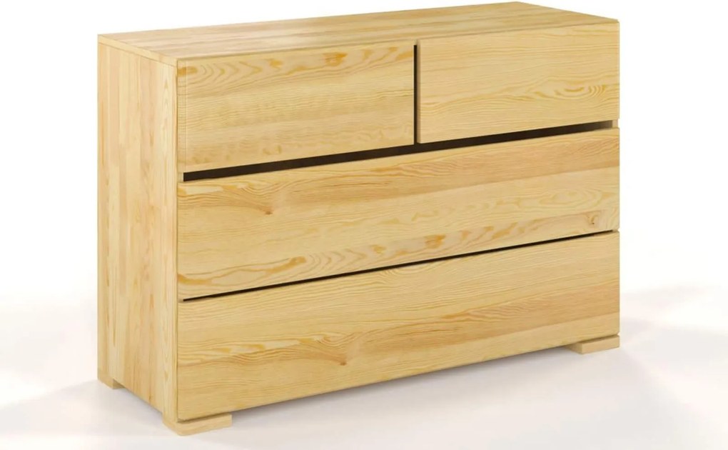 Comodă lemn masiv TerraCraft Pin 2+2 Sertare, 120 × 45 × 81 cm - Natural