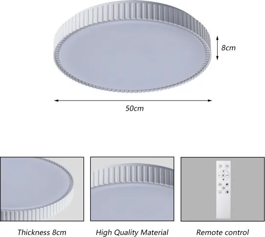 BRILAGI - Plafonieră LED dimabilă CORVO LED/72W/230V 3000-6000K albă Ø 50 cm + telecomandă