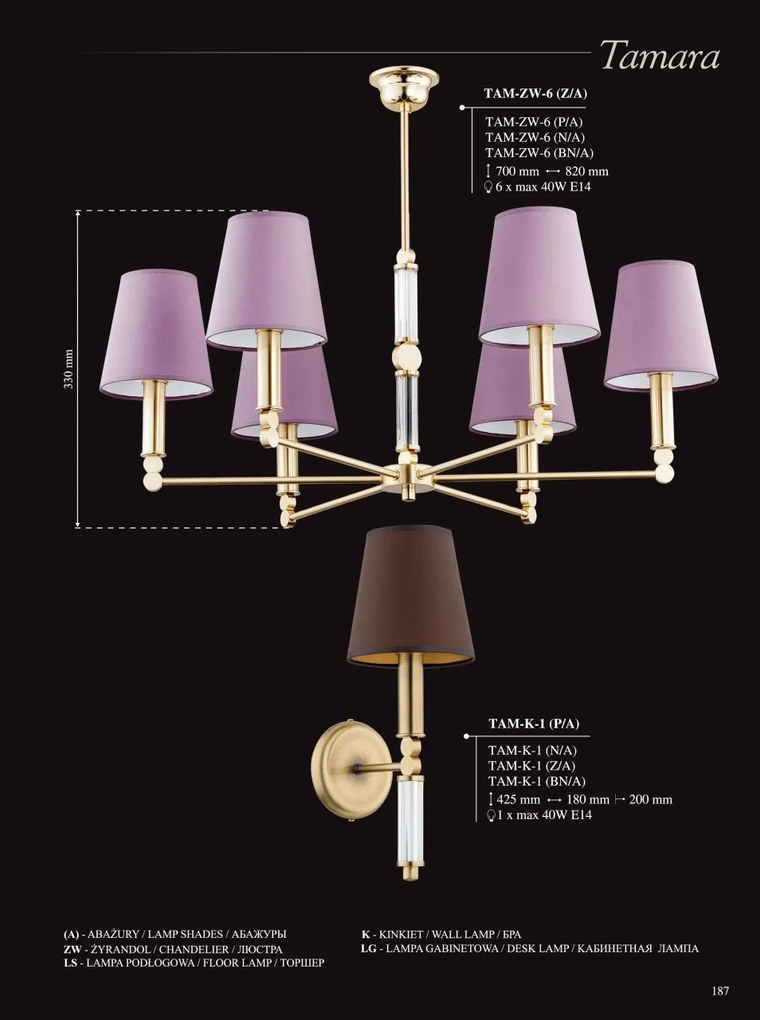 Candelabru 8 brate elegant realizat manual TAMARA