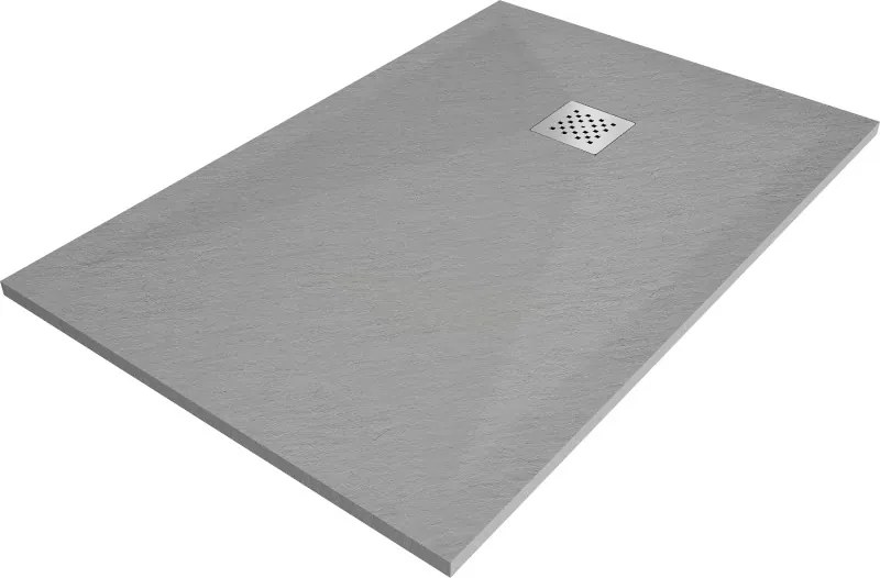 Mexen Stone+ tavă de duș din compozit dreptunghiulară 80 x 70 cm, gri-beton - 44617080