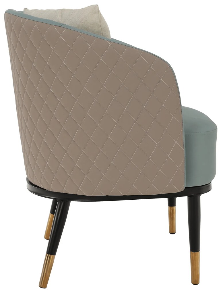 Fotoliu design, albastru/ bej, KALILA