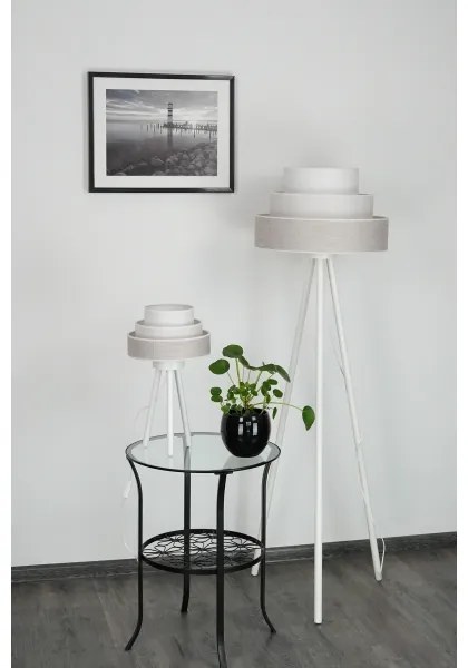 Lampă de masă Brilagi ALASKA LUNETA 1xE27/15W/230V gri/crem