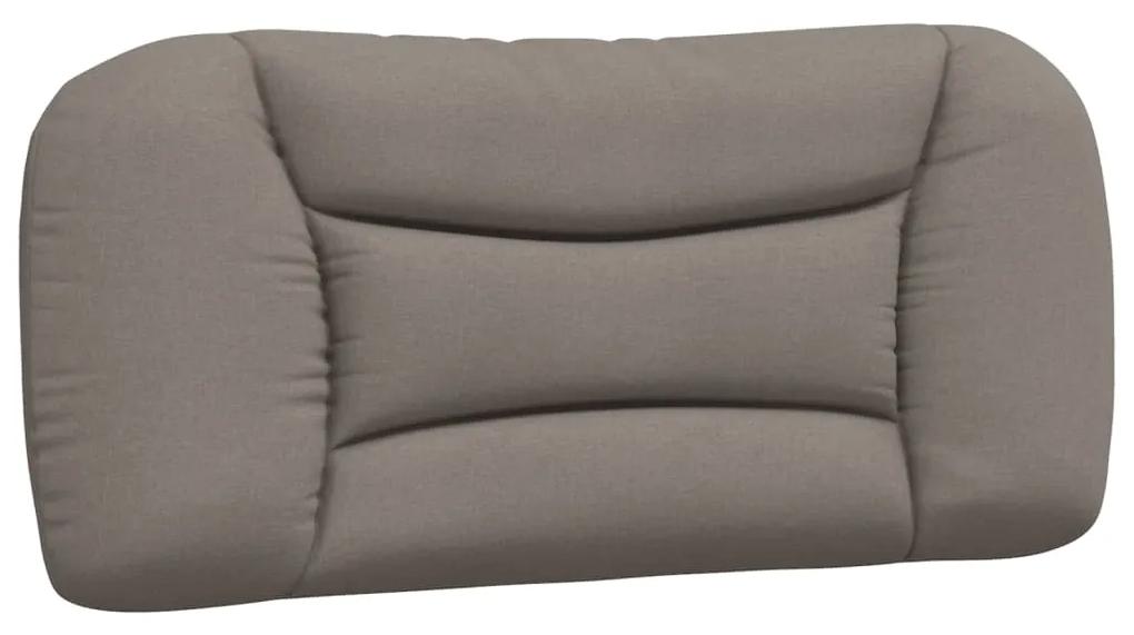 374529 vidaXL Pernă pentru tăblie de pat, gri taupe, 80 cm, material textil