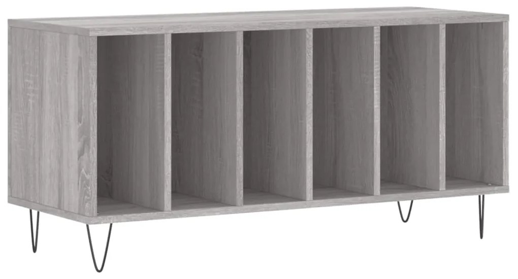 vidaXL Dulap pentru discuri gri sonoma, 100x38x48 cm, lemn prelucrat
