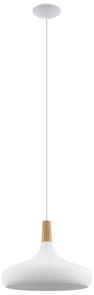 Lustră albă cu abajur din metal ø 40 cm SABINAR – EGLO