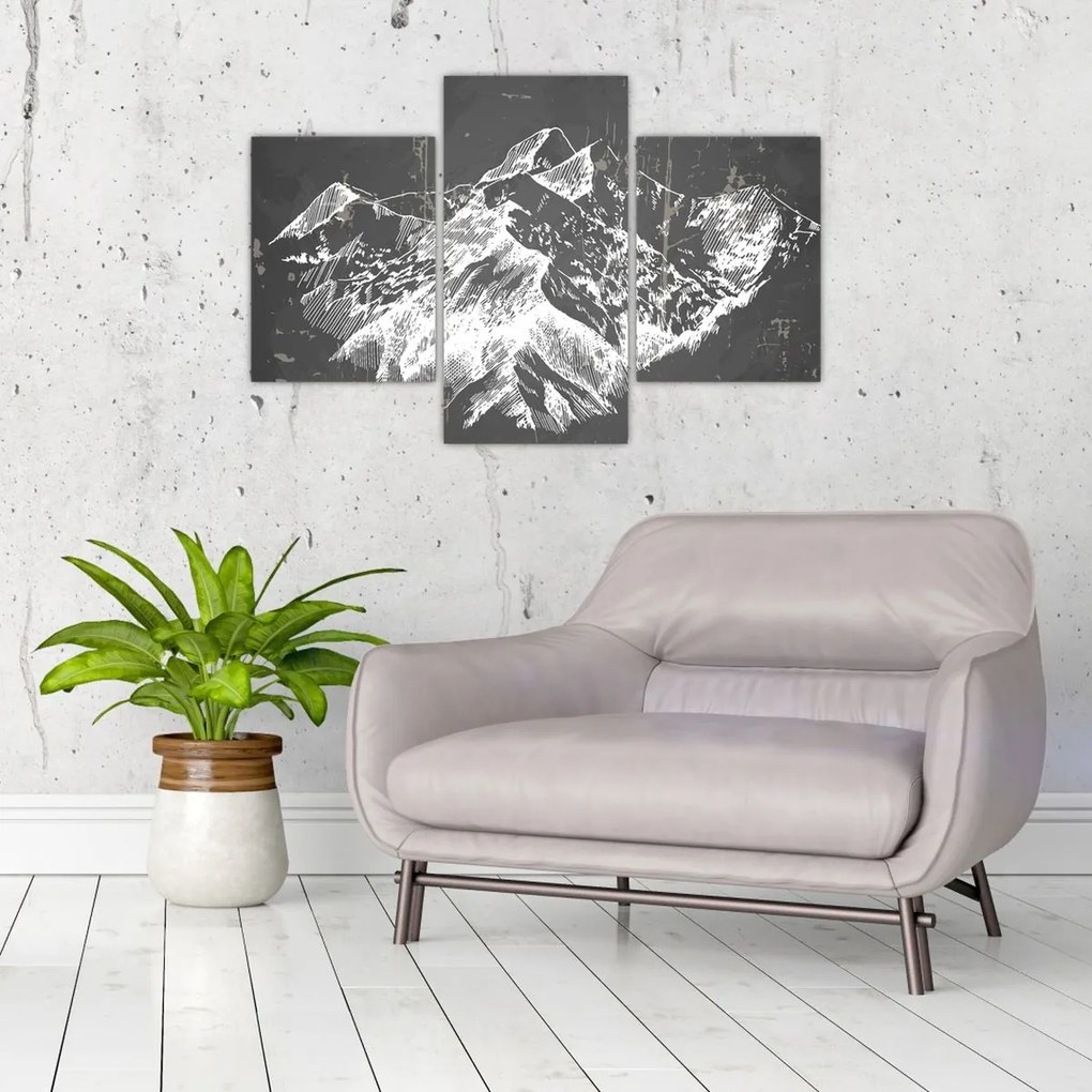 Tablou - Ilustrație de munți (90x60 cm)