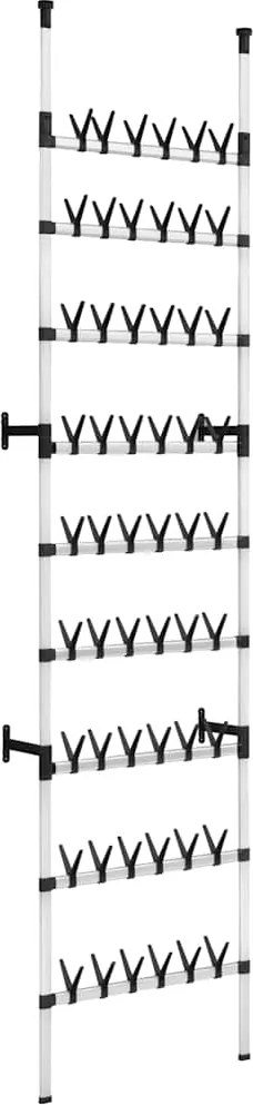 vidaXL Sistem telescopic pentru încălțăminte, cu bare, aluminiu