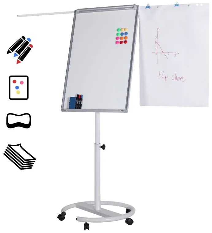 Jago Flipchart cu bază rotundă - 60 x 90 cm