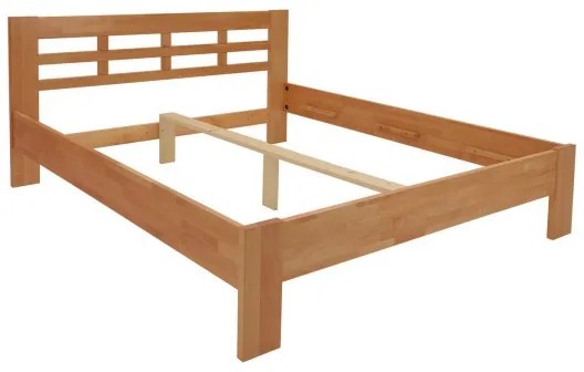 Pat dublu din lemn masiv ANGELA 180x200 cm nuc
