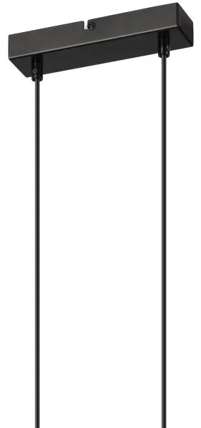 Lustră pe cablu FRIDA 2xE27/60W/230V negru/maro fag