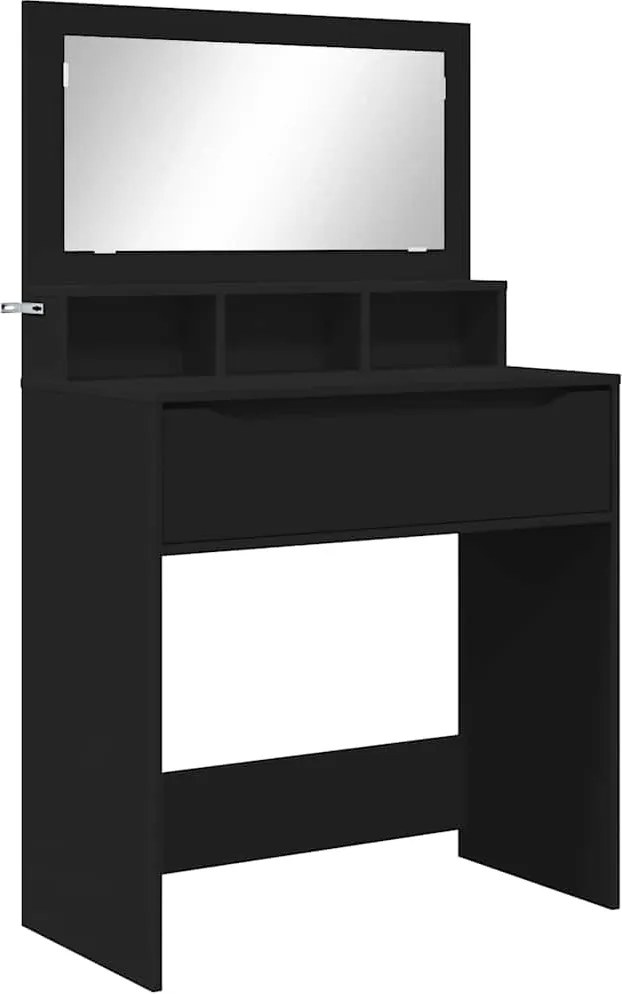 vidaXL Mese de toaletă pentru dormitor Negru 80 x 39,6 x 135 cm
