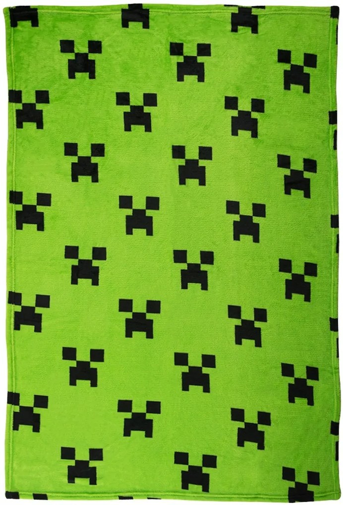 Pătură Minecraft verde, 100 x 150 cm