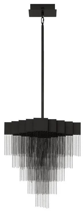 Lustra LED suspendata design modern REVIA negru