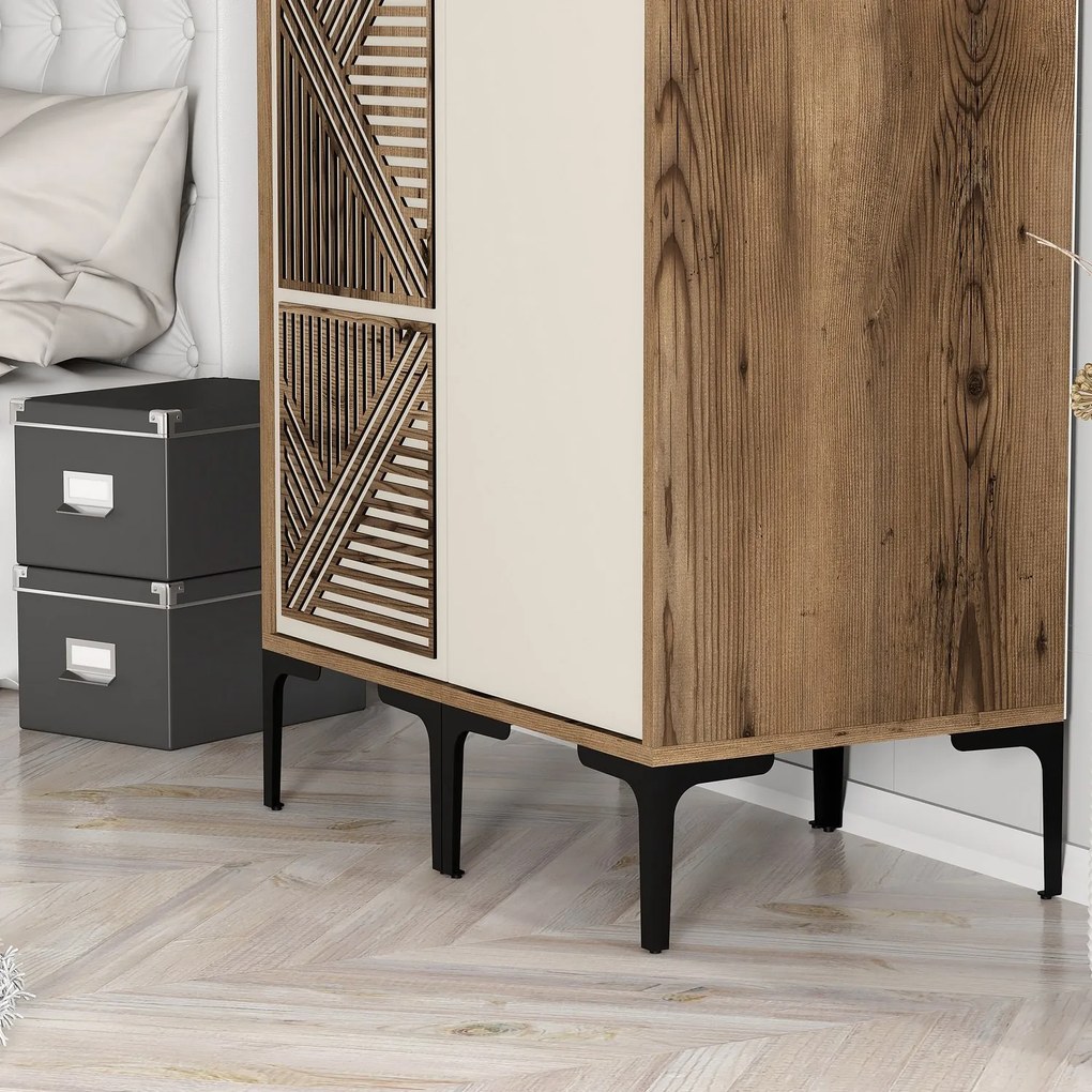 Dulap de haine Kiara PS (Nuc + Crem). 1088491