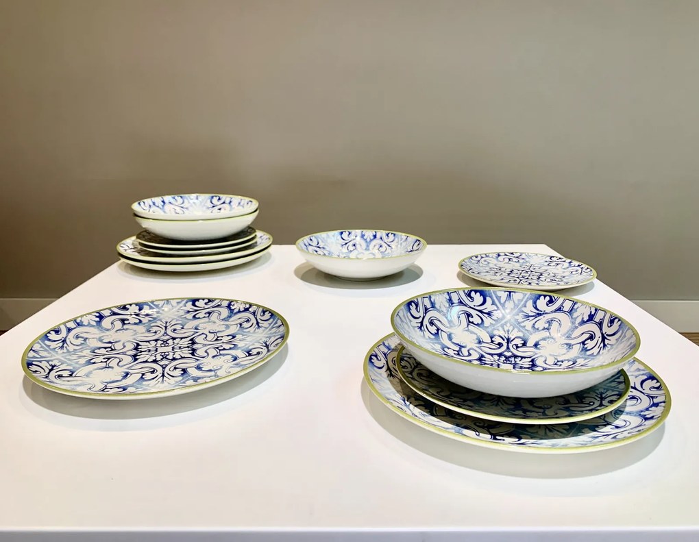 Set 12 Piese Amalfi ( Vesela Printata Color)