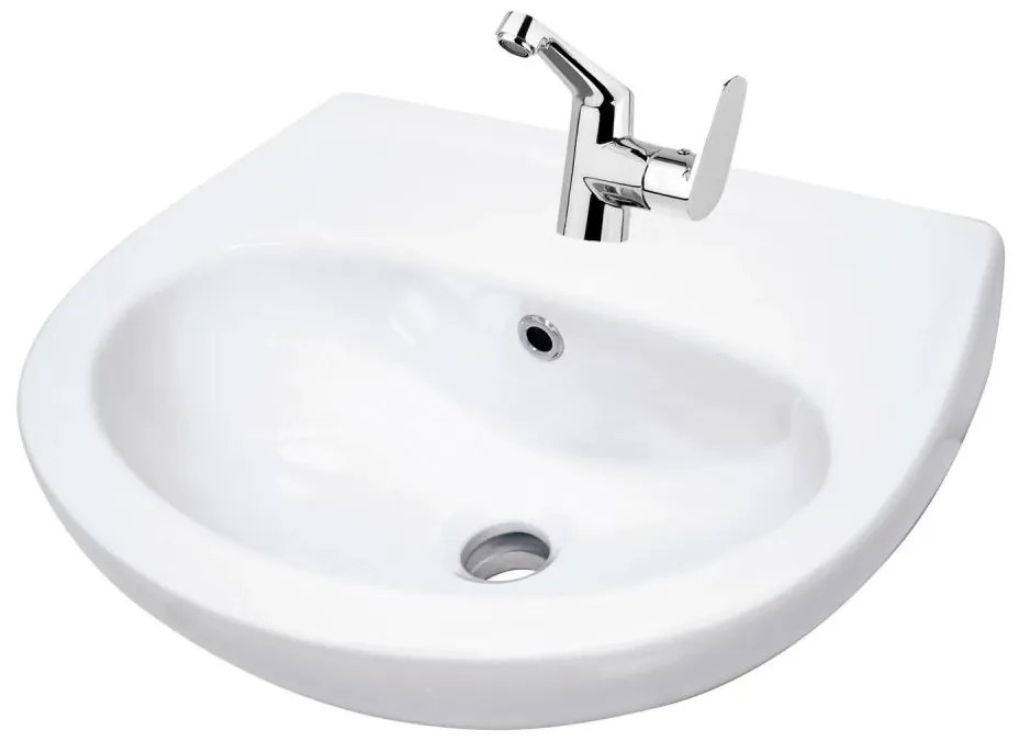 Deante - Lavoar suspendat JASMIN 45,7 x 36,4 cm + baterie pentru lavoar LEMON