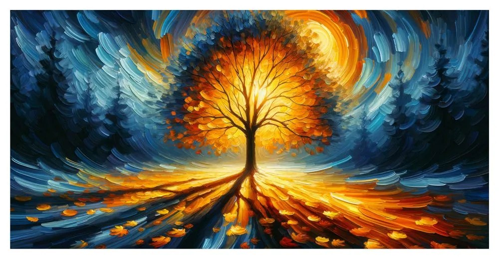 Tablou cu arborele vieții în lumină magică