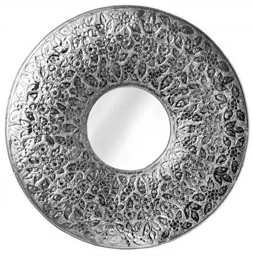 Oglinda de perete decorativa Mandala 82cm, argintiu