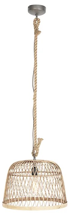 Lampă suspendată rustică din ratan - Calamus
