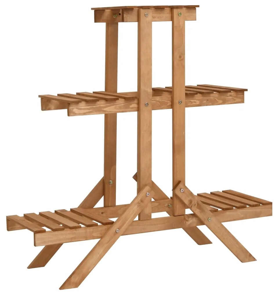 vidaXL Suport jardinieră, 83 x 25 x 83 cm, lemn de brad