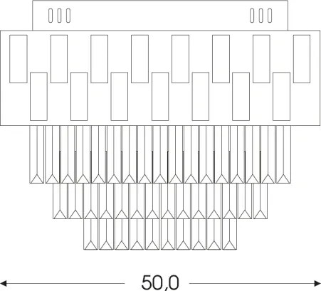 BRILAGI - Corp de iluminat de tavan AURELIA 5xE14/40W/230V diam. 50 cm auriu
