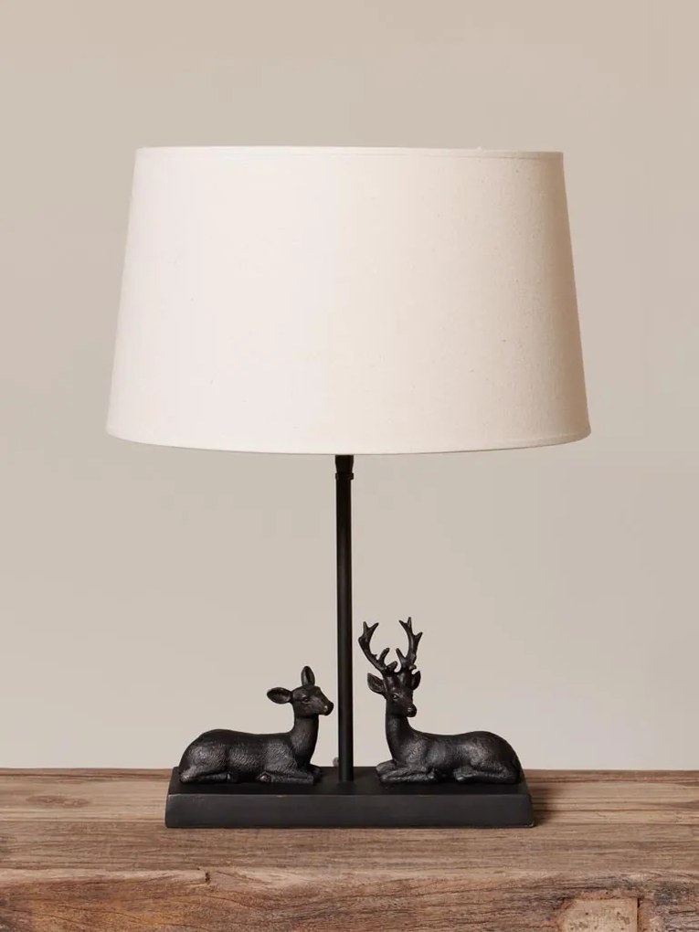 Lampa de masa, cu abajur din in, Hind