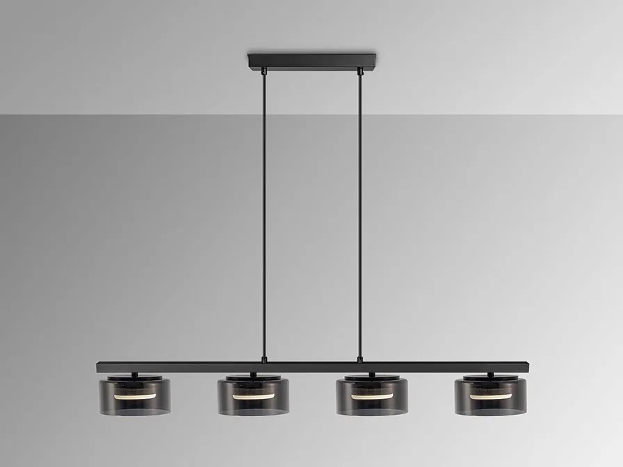 Lustra LED suspendata design modern Olaia 4L Fumuriu