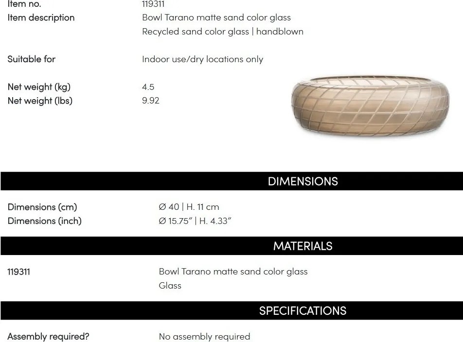 Vas decorativ LUX din sticla Tarano