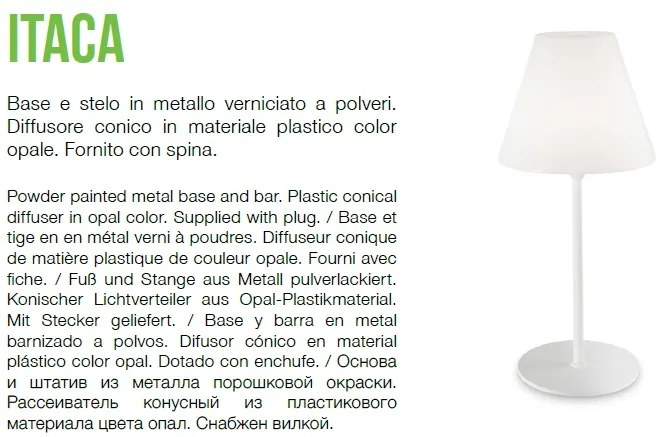 Lampa de podea exterior IP44 ITACA PT1 180953