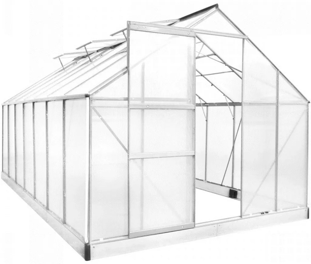 Seră din policarbonat 250 x 430 x 124/205 cm