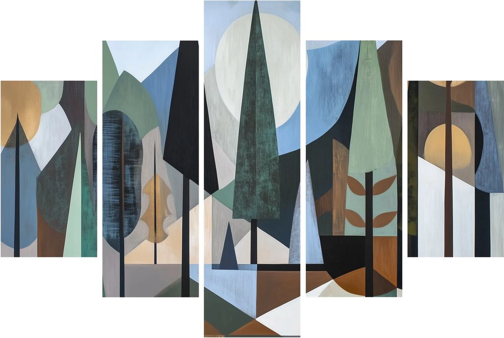 Tablou - Abstracție geometrică naturală II. (150x105 cm)