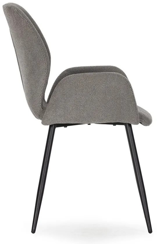 Set de scaune de sufragerie gri 2 buc. tapițat Ansu – Marckeric